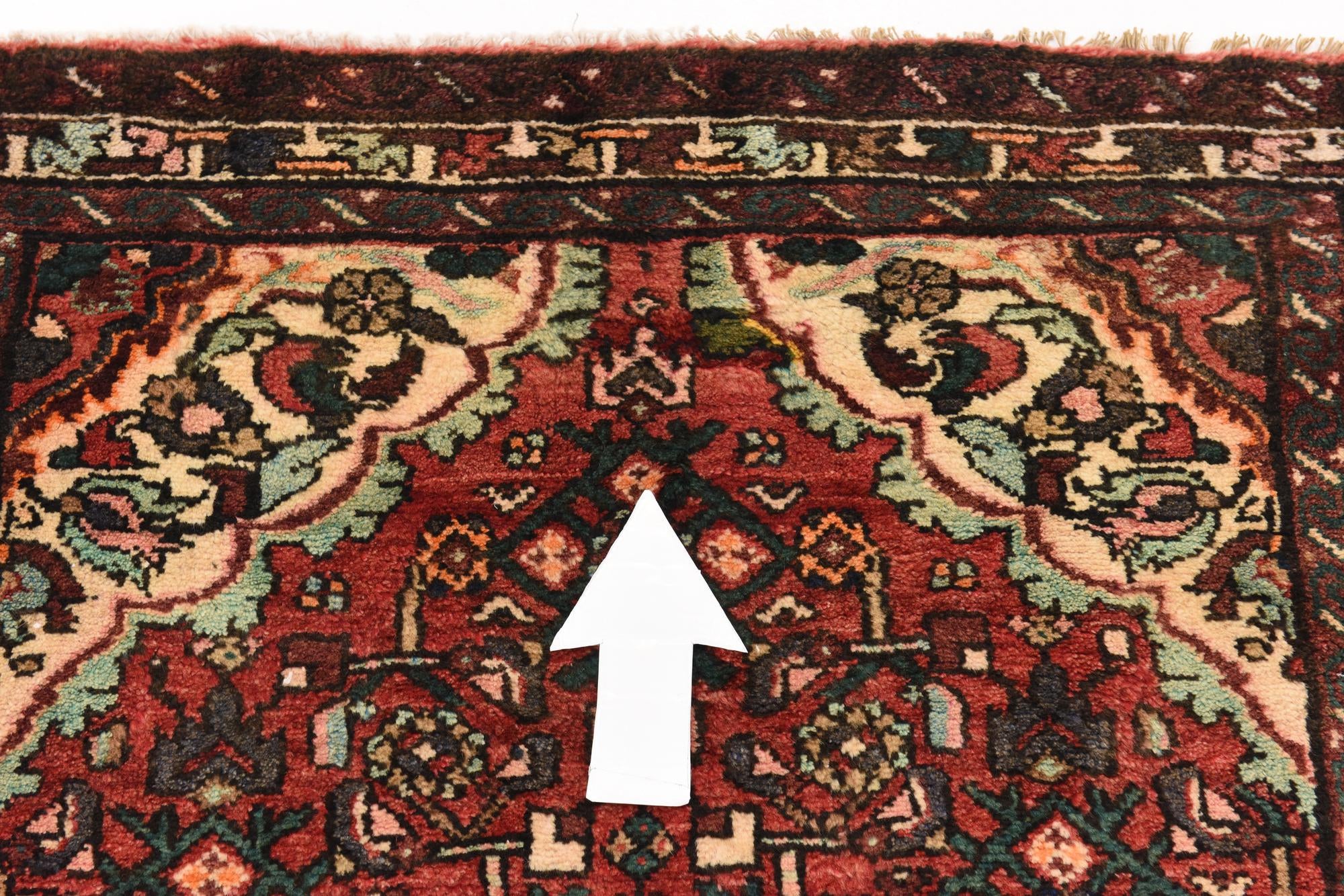 115cm x 315cm anudado a mano Hossainabad Alfombra Persa Lana Pasillera