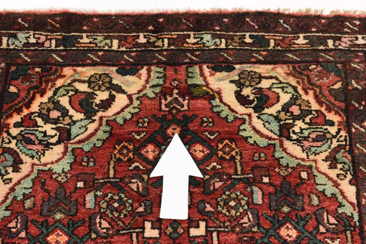 115cm x 315cm anudado a mano Hossainabad Alfombra Persa Lana Pasillera