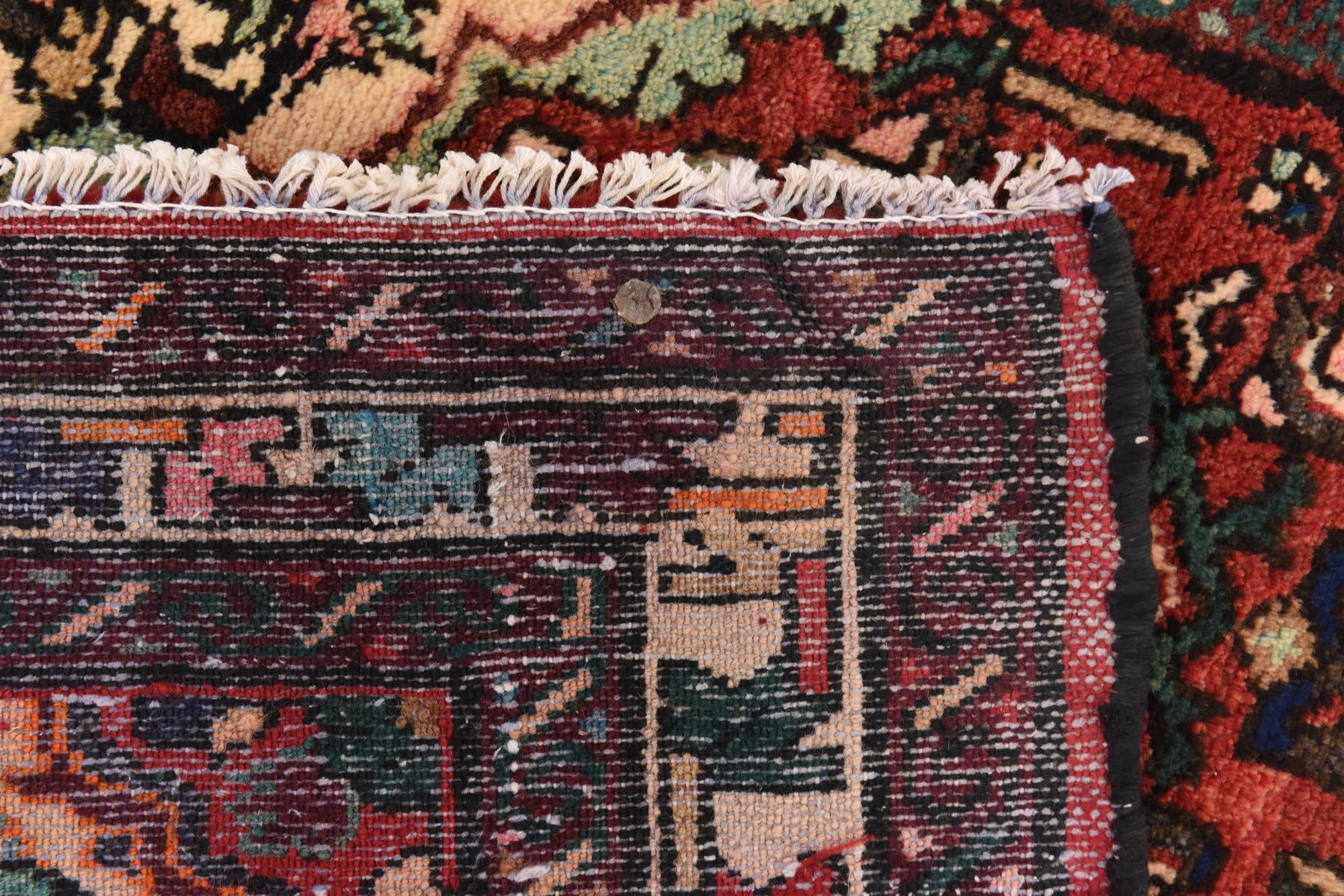115cm x 315cm anudado a mano Hossainabad Alfombra Persa Lana Pasillera