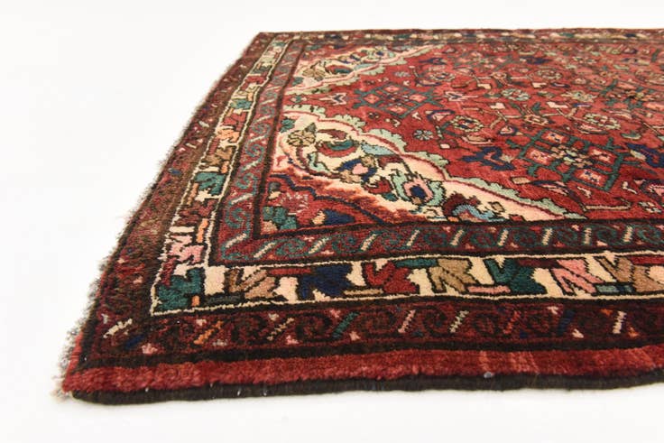 Detail image of 115cm x 315cm anudado a mano Hossainabad Alfombra Persa Lana Pasillera