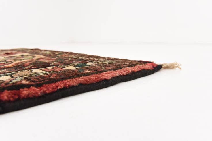Detail image of 115cm x 315cm anudado a mano Hossainabad Alfombra Persa Lana Pasillera