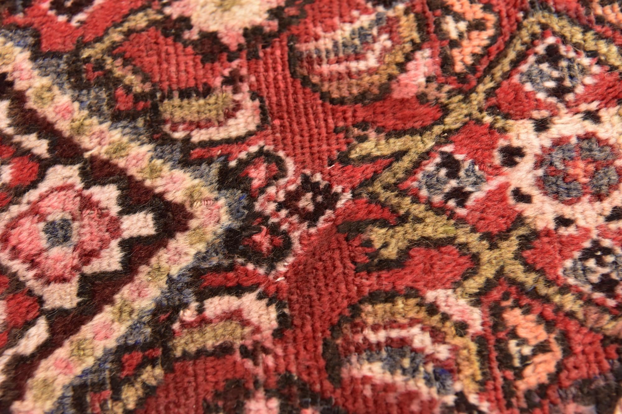 3' 6 x 10' 4 Hand Knotted Hossainabad Persian Wool Runner Rug