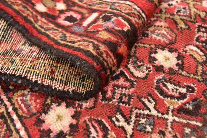 3' 6 x 10' 4 Hand Knotted Hossainabad Persian Wool Runner Rug