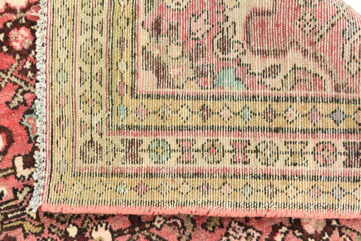 3' 6 x 10' 2 Hand Knotted Hossainabad Persian Wool Runner Rug