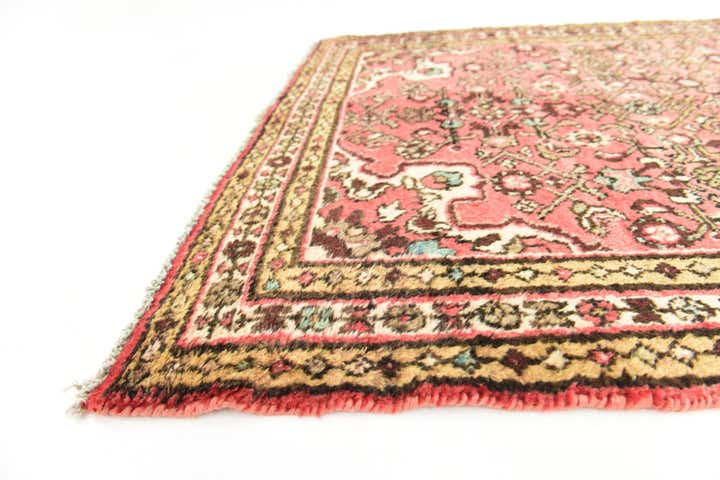3' 6 x 10' 2 Hand Knotted Hossainabad Persian Wool Runner Rug