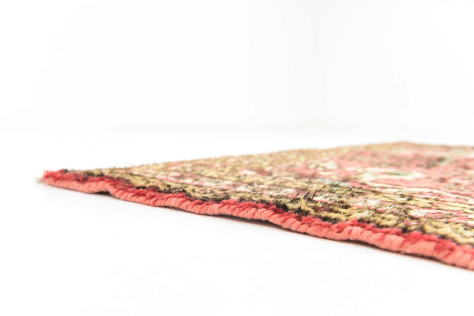 3' 6 x 10' 2 Hand Knotted Hossainabad Persian Wool Runner Rug