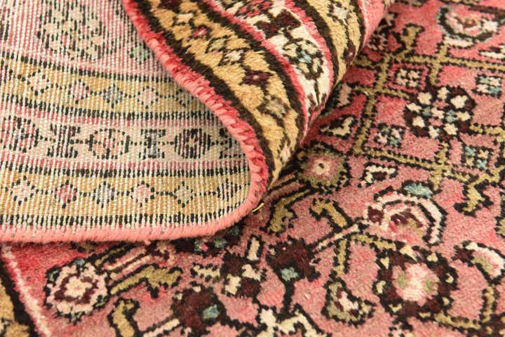 3' 6 x 10' 2 Hand Knotted Hossainabad Persian Wool Runner Rug