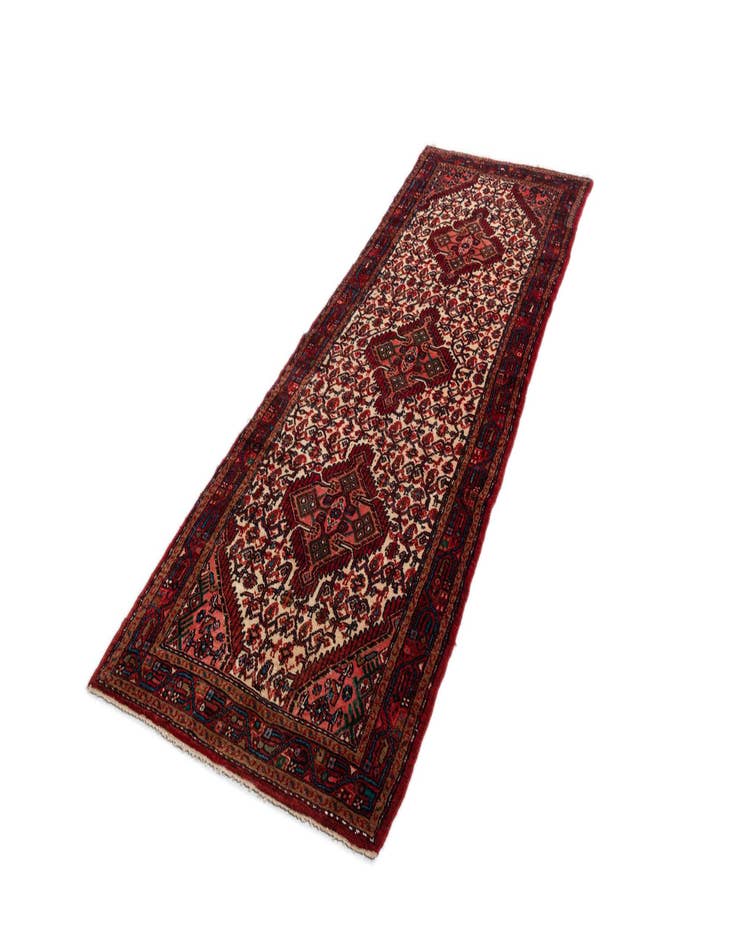 Detail image of 3' 8 x 10' 3 Hossainabad Wool Runner Rug