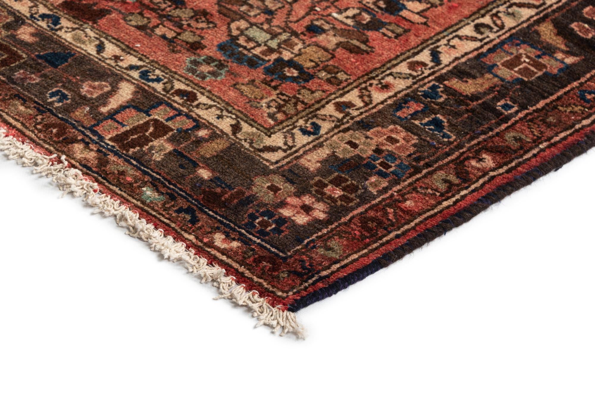 3' 7 x 9' 11 Hossainabad Wool Runner Rug