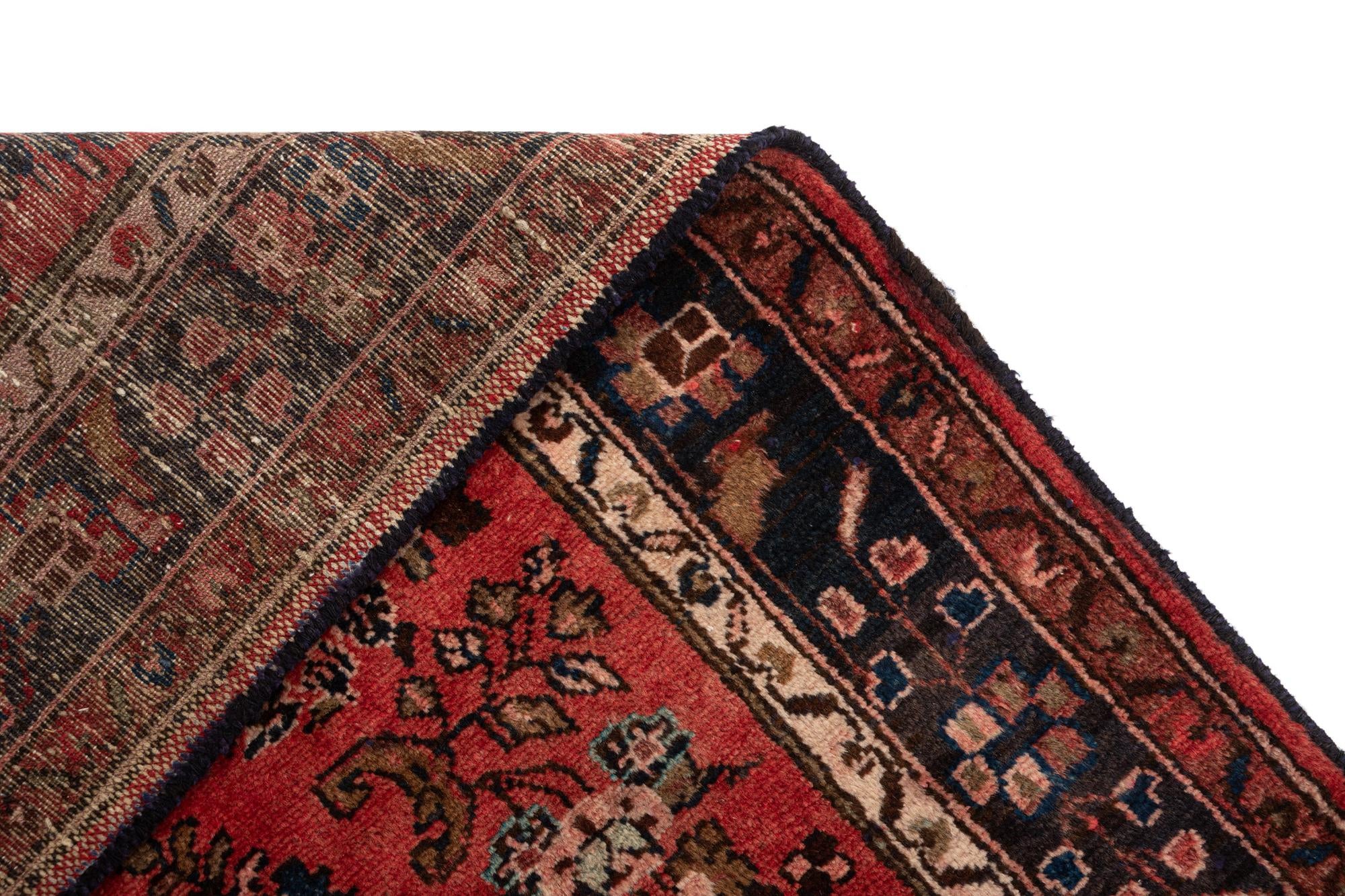 3' 7 x 9' 11 Hossainabad Wool Runner Rug