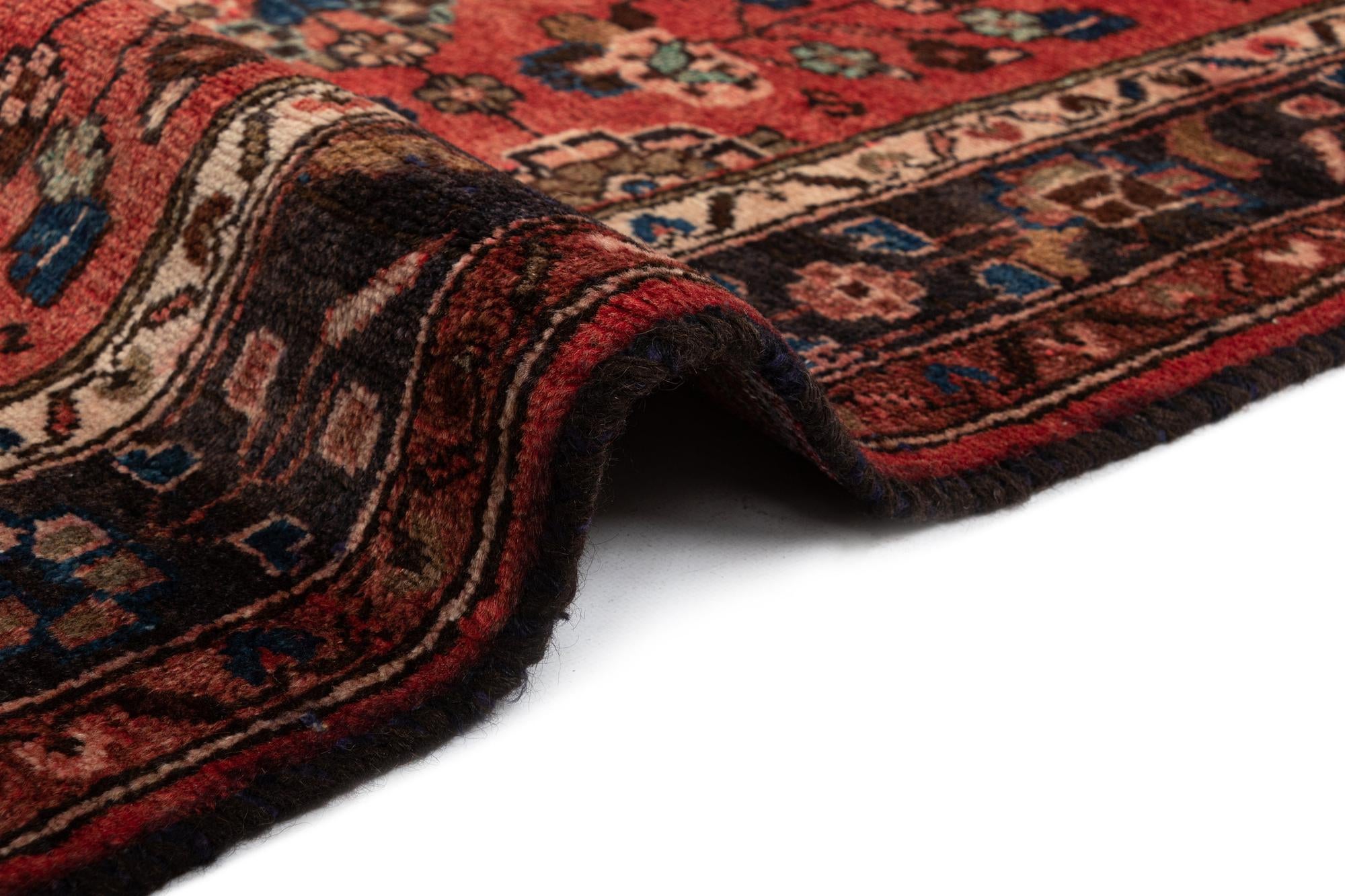 3' 7 x 9' 11 Hossainabad Wool Runner Rug