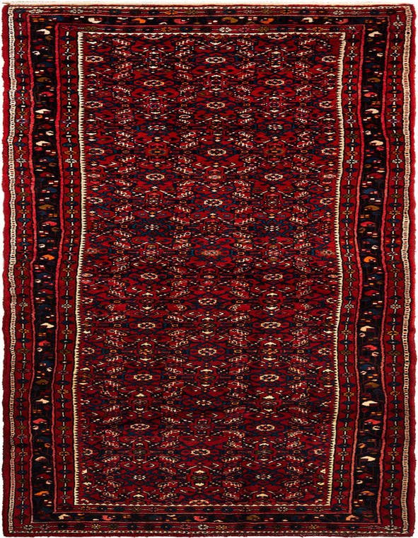 Detail image of 3' 10 x 13' 2 Hossainabad Wool Runner Rug