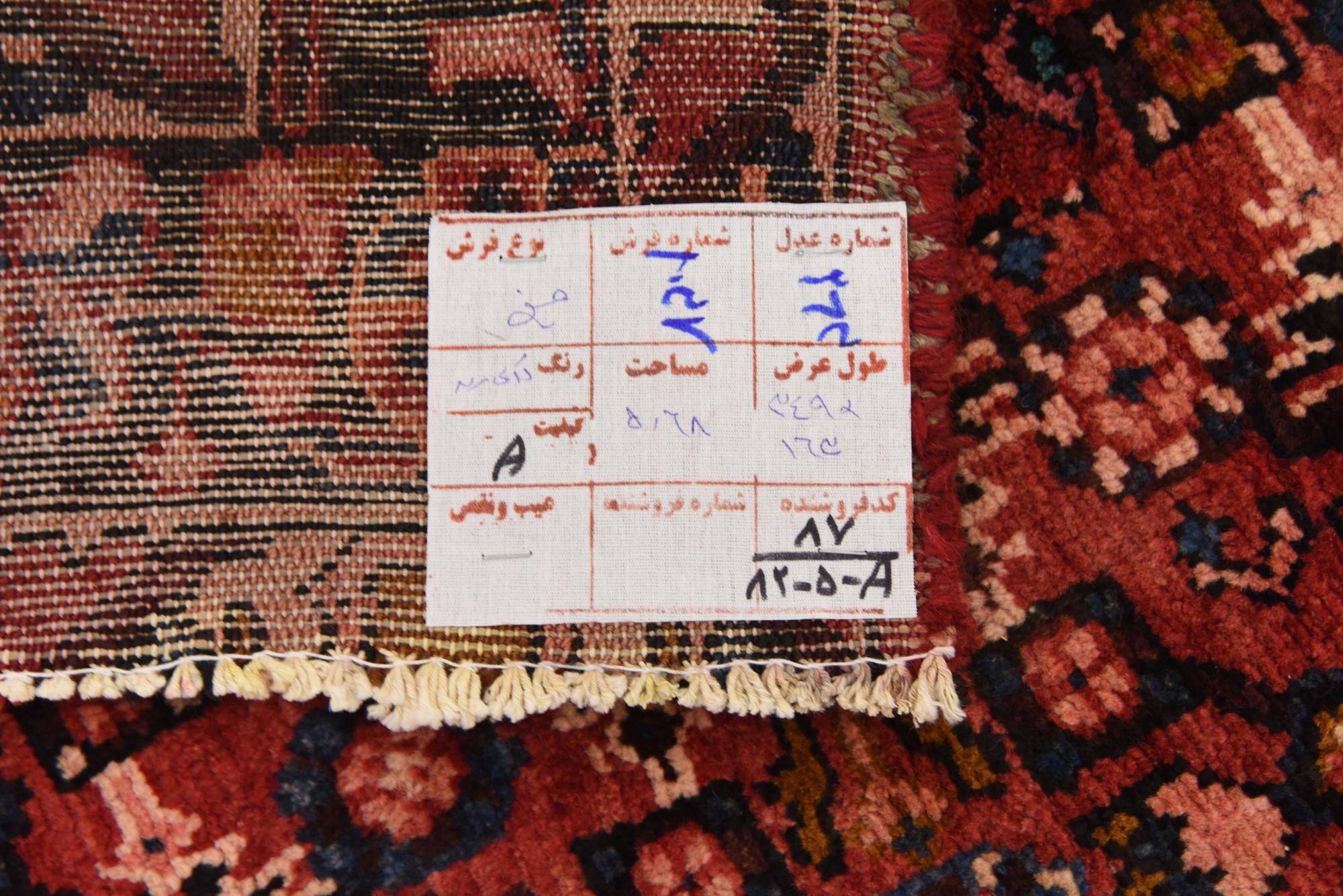 5' 5 x 11' 5 Hand Knotted Hossainabad Persian Wool Runner Rug