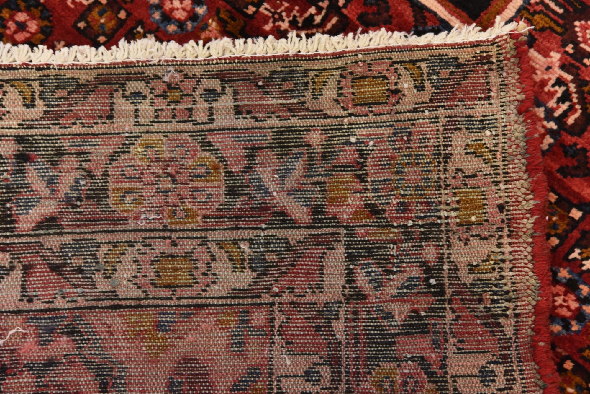 5' 5 x 11' 5 Hand Knotted Hossainabad Persian Wool Runner Rug