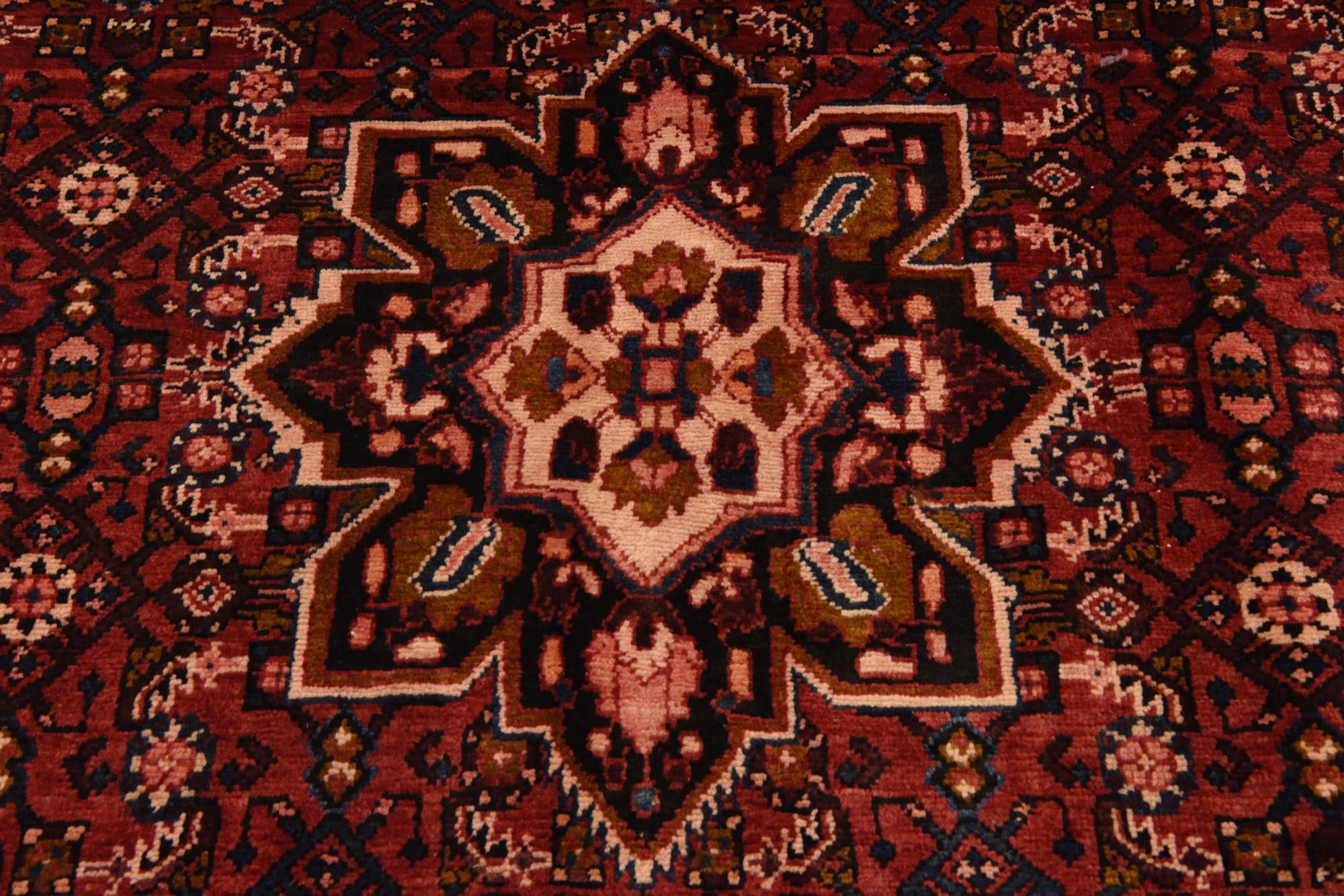 5' 5 x 11' 5 Hand Knotted Hossainabad Persian Wool Runner Rug