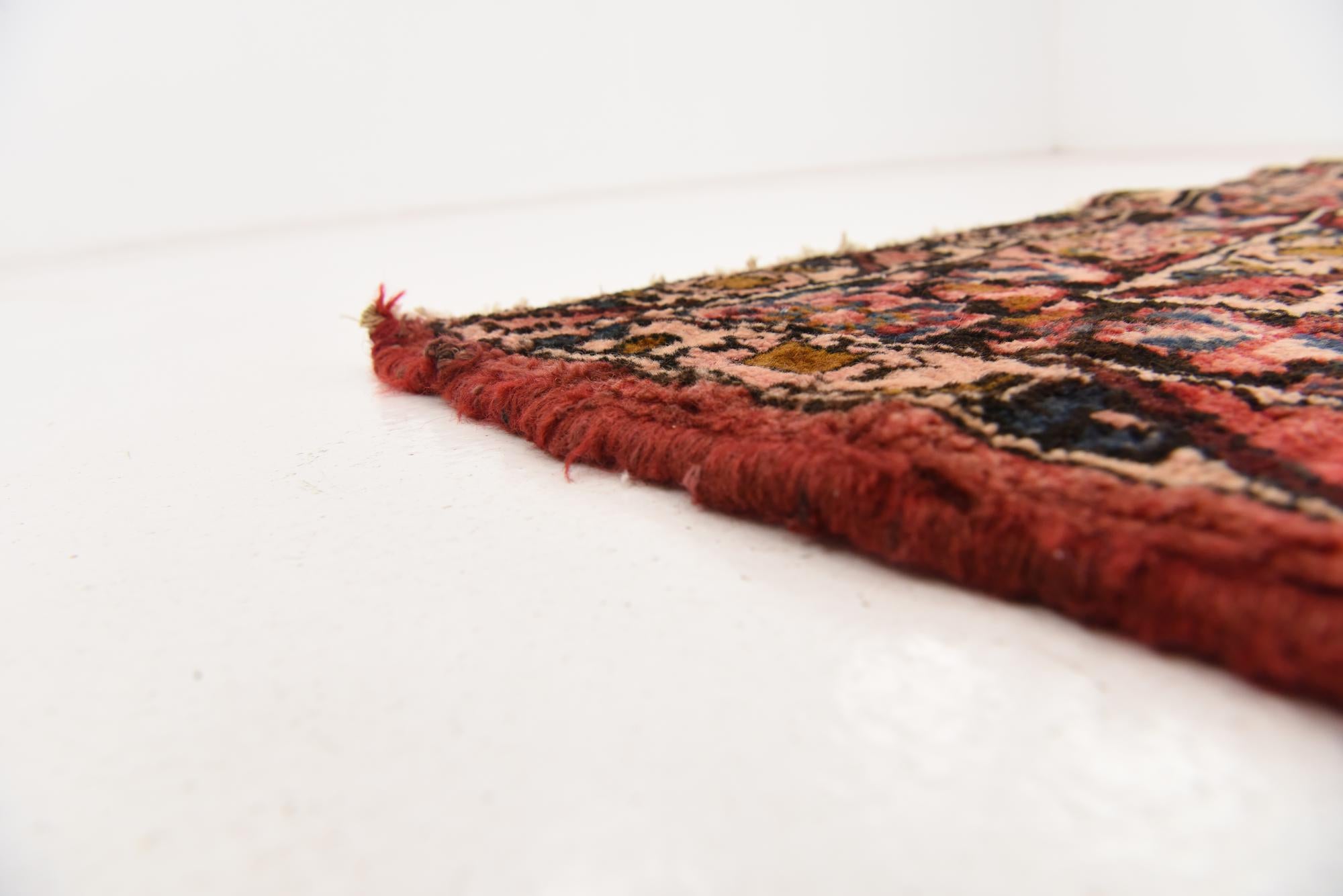 5' 5 x 11' 5 Hand Knotted Hossainabad Persian Wool Runner Rug