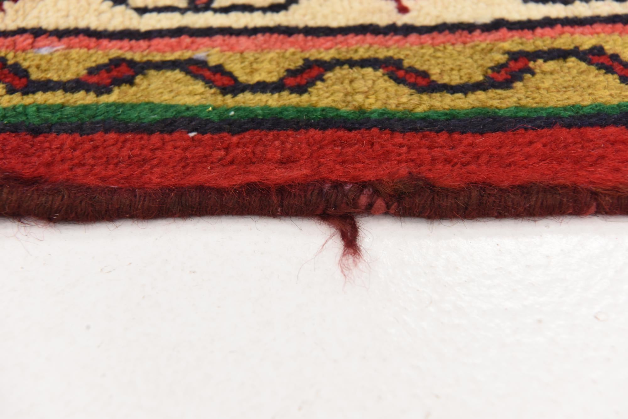 3' 5 x 9' 8 Hand Knotted Hossainabad Persian Wool Runner Rug