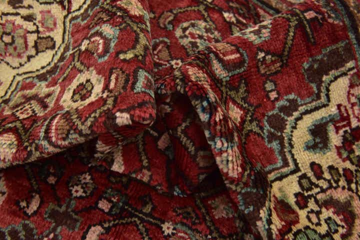 4' 3 x 10' 6 Hand Knotted Hossainabad Persian Wool Runner Rug