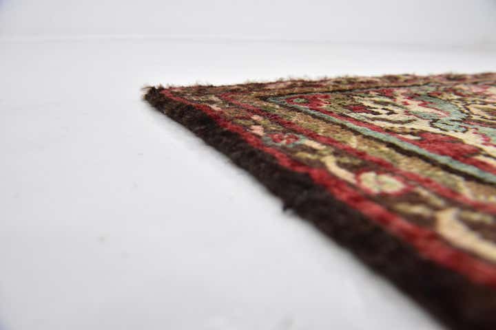 4' 3 x 10' 6 Hand Knotted Hossainabad Persian Wool Runner Rug