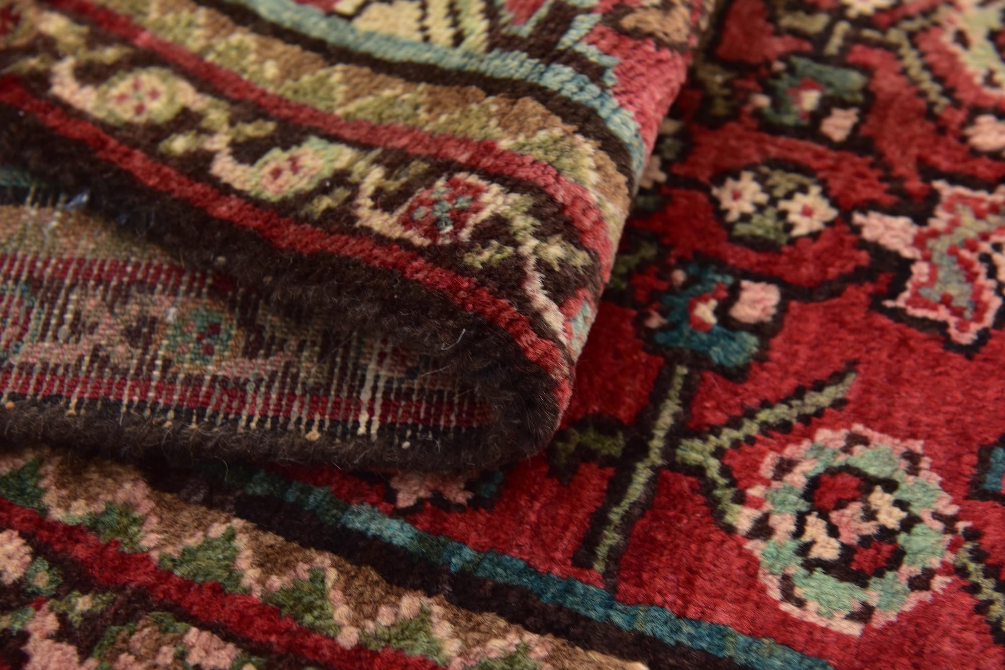 130cm x 320cm anudado a mano Hossainabad Alfombra Persa Lana Pasillera