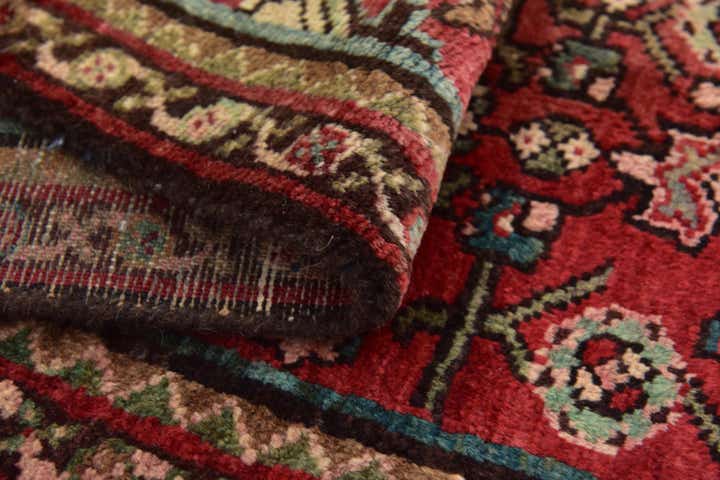 4' 3 x 10' 6 Hand Knotted Hossainabad Persian Wool Runner Rug