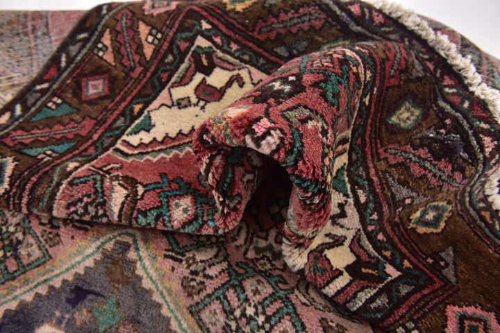 3' 5 x 10' Hand Knotted Hossainabad Persian Wool Runner Rug