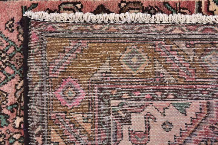3' 5 x 10' Hand Knotted Hossainabad Persian Wool Runner Rug