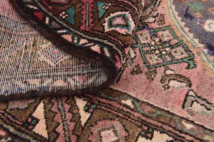 3' 5 x 10' Hand Knotted Hossainabad Persian Wool Runner Rug