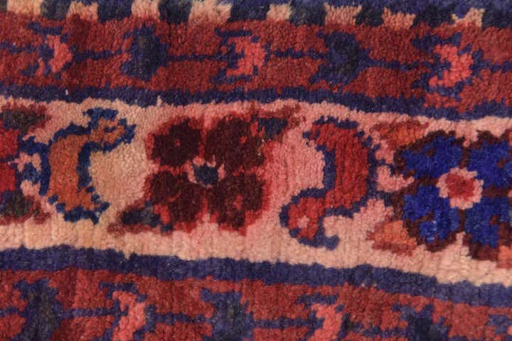 3' 10 x 9' 10 Hand Knotted Hossainabad Persian Wool Runner Rug