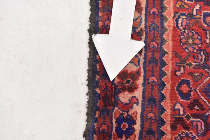 3' 10 x 9' 10 Hand Knotted Hossainabad Persian Wool Runner Rug