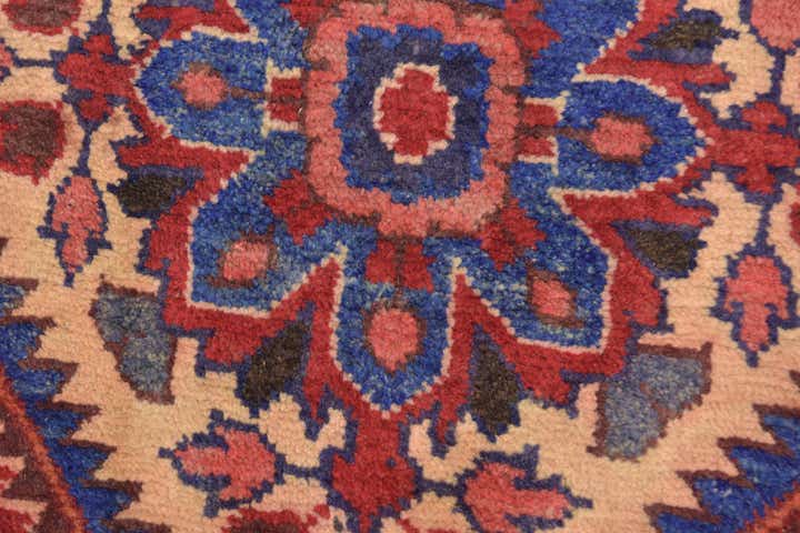3' 10 x 9' 10 Hand Knotted Hossainabad Persian Wool Runner Rug