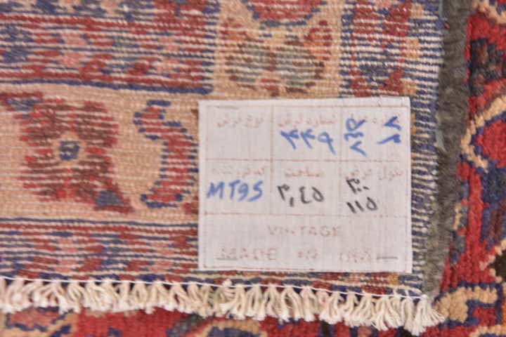 3' 10 x 9' 10 Hand Knotted Hossainabad Persian Wool Runner Rug
