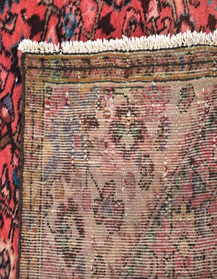Detail image of 4' x 9' 7  Hand Knotted Hossainabad Persian Wool Runner Rug