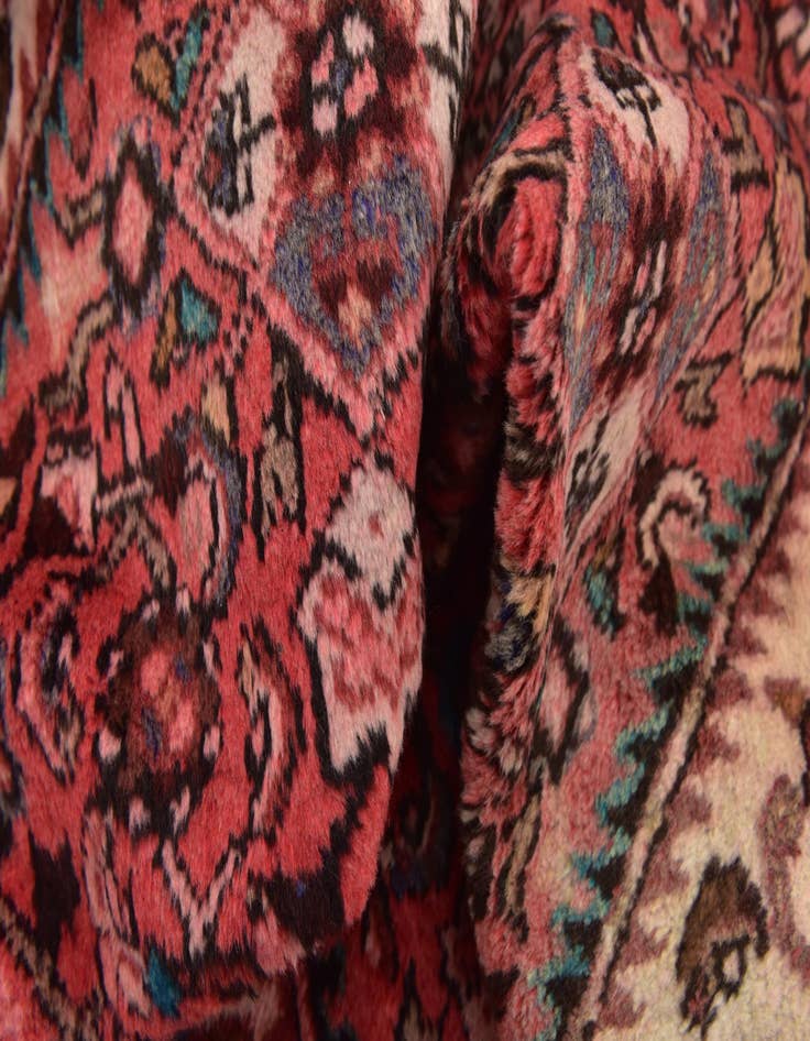 Detail image of 4' x 9' 7  Hand Knotted Hossainabad Persian Wool Runner Rug