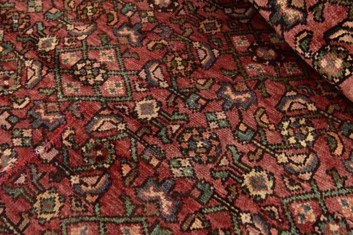5' x 10' 5 Hand Knotted Hossainabad Persian Wool Runner Rug