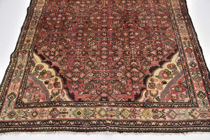 5' x 10' 5 Hand Knotted Hossainabad Persian Wool Runner Rug
