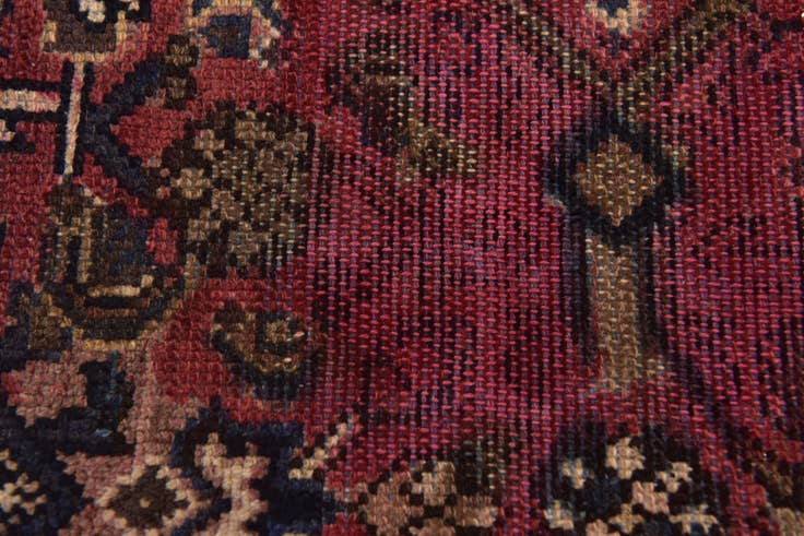 Detail image of 3' 2 x 10' Hand Knotted Hossainabad Persian Wool Runner Rug