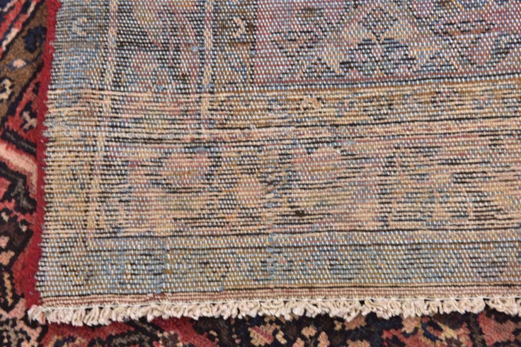 Detail image of 3' 2 x 10' Hand Knotted Hossainabad Persian Wool Runner Rug