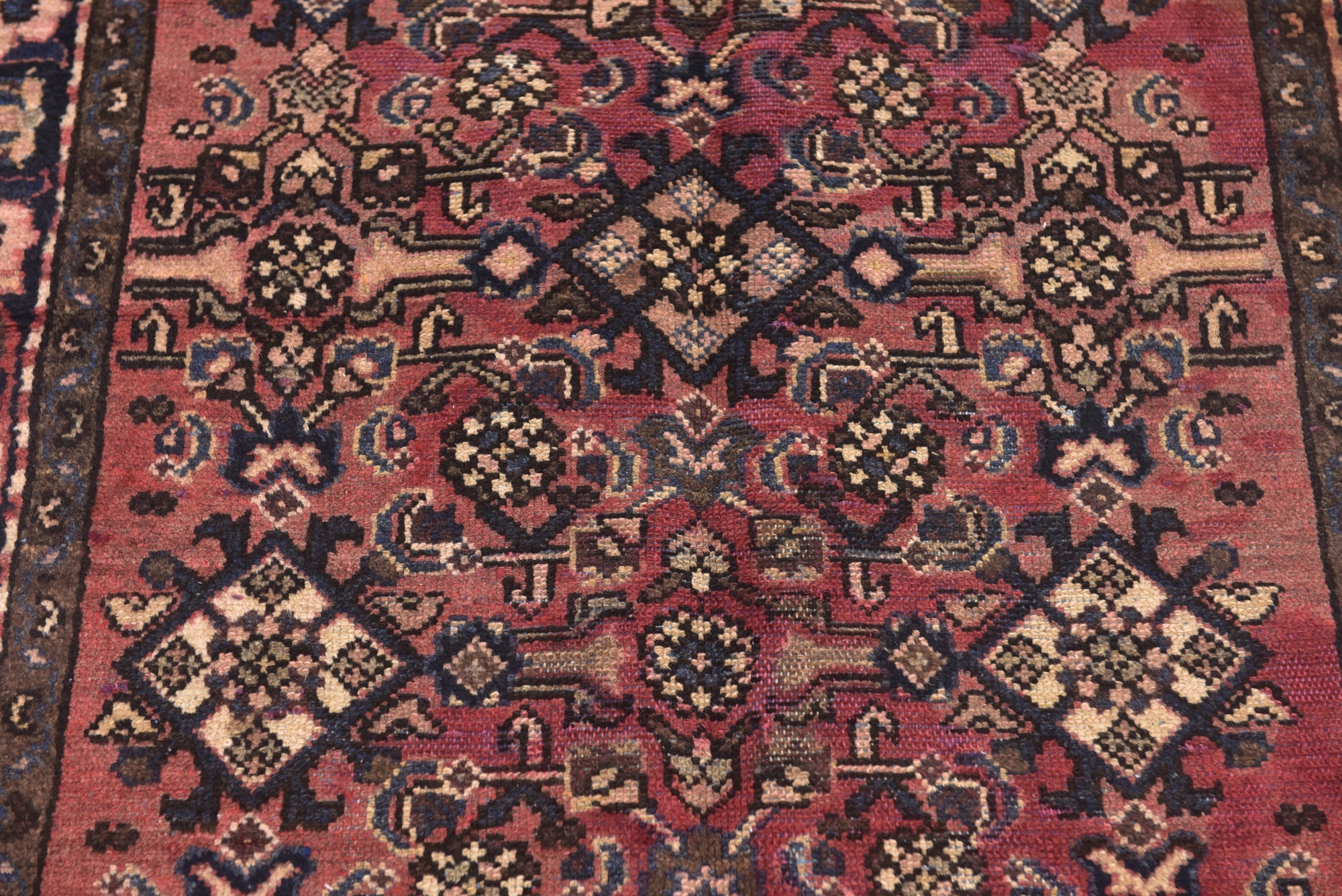 3' 2 x 10' Hand Knotted Hossainabad Persian Wool Runner Rug