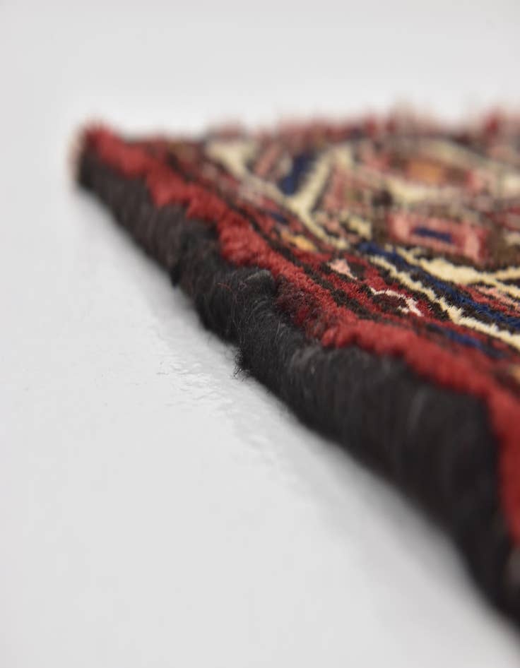 Detail image of 3' 8 x 9' 9  Hand Knotted Hossainabad Persian Wool Runner Rug