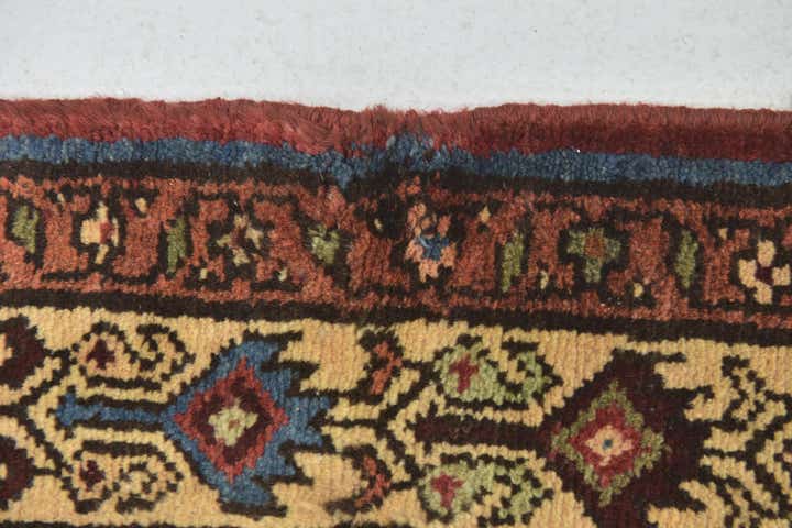 3' 10 x 10' Hand Knotted Hossainabad Persian Wool Runner Rug