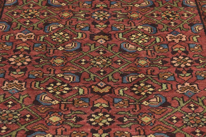 3' 10 x 10' Hand Knotted Hossainabad Persian Wool Runner Rug