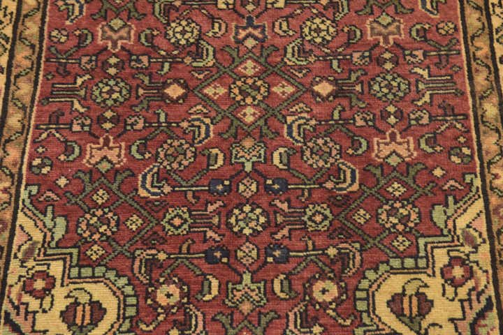 3' 6 x 9' 10 Hand Knotted Hossainabad Persian Wool Runner Rug