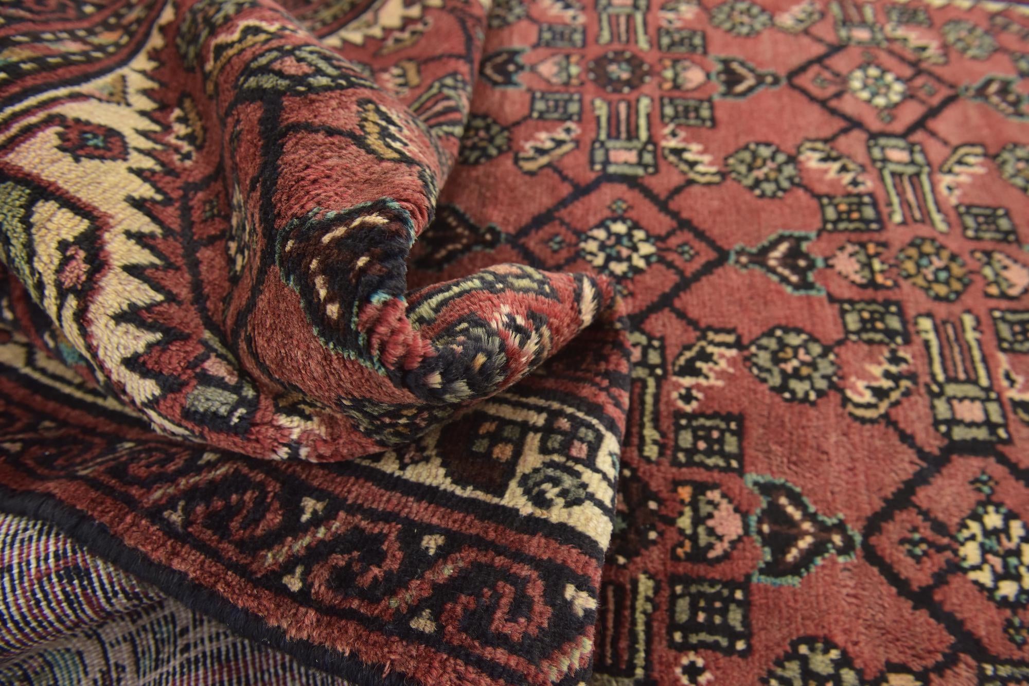 115cm x 305cm anudado a mano Hossainabad Alfombra Persa Lana Pasillera