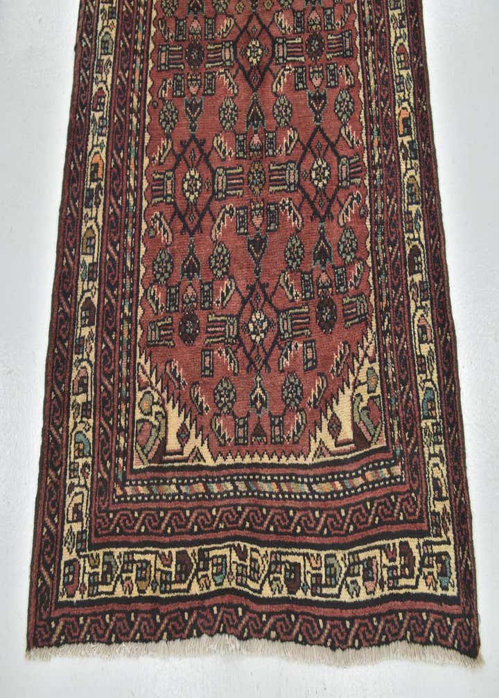 3' 9 x 10' Hand Knotted Hossainabad Persian Wool Runner Rug