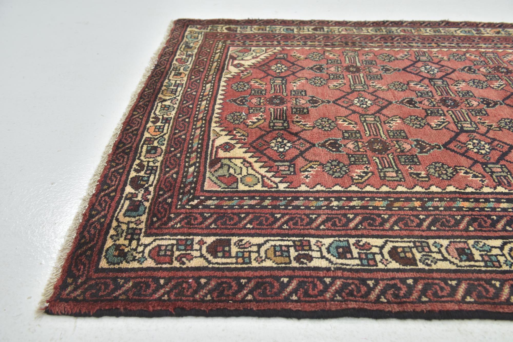 115cm x 305cm anudado a mano Hossainabad Alfombra Persa Lana Pasillera