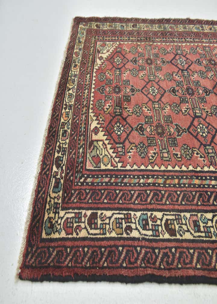 3' 9 x 10' Hand Knotted Hossainabad Persian Wool Runner Rug