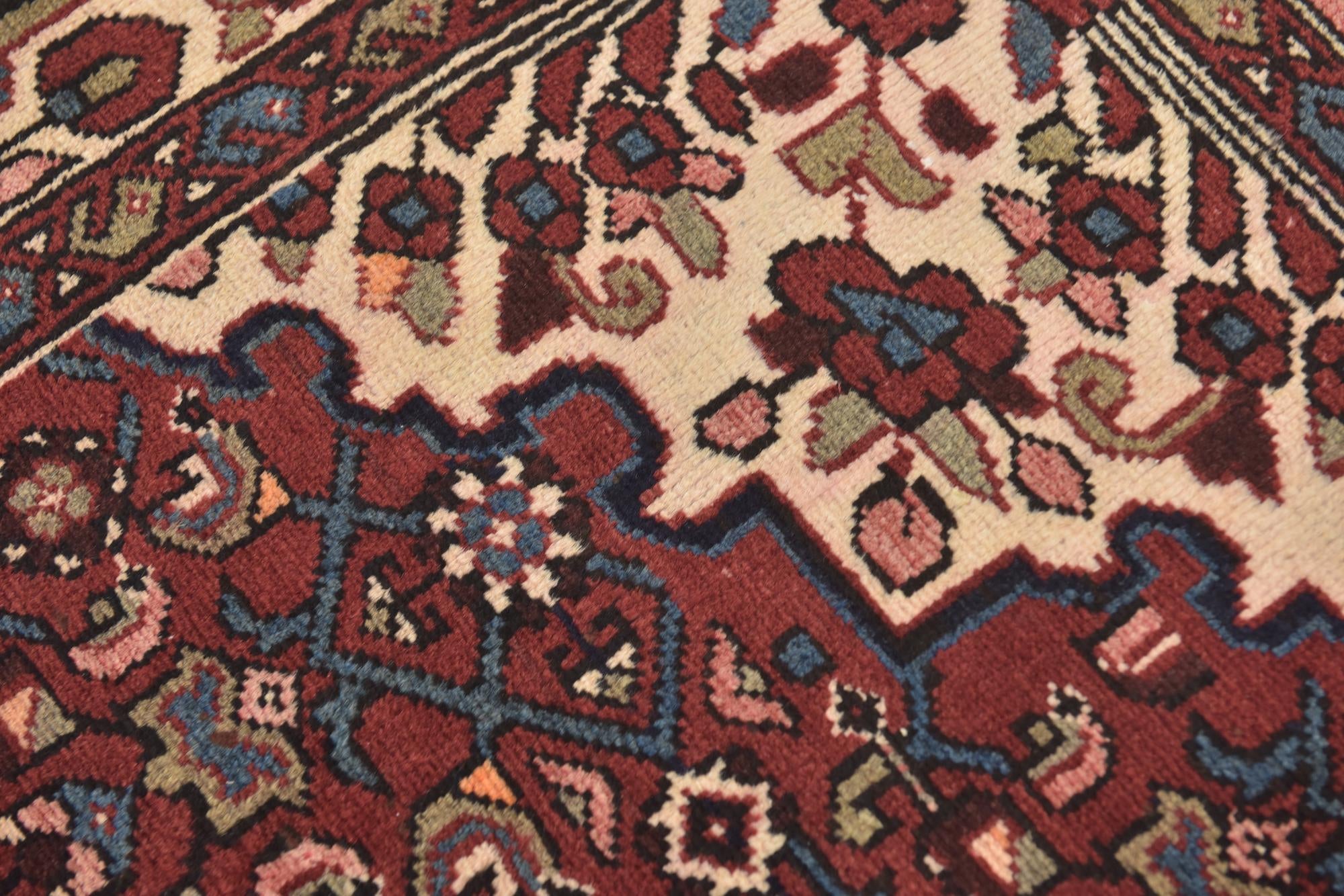 115cm x 310cm anudado a mano Hossainabad Alfombra Persa Lana Pasillera