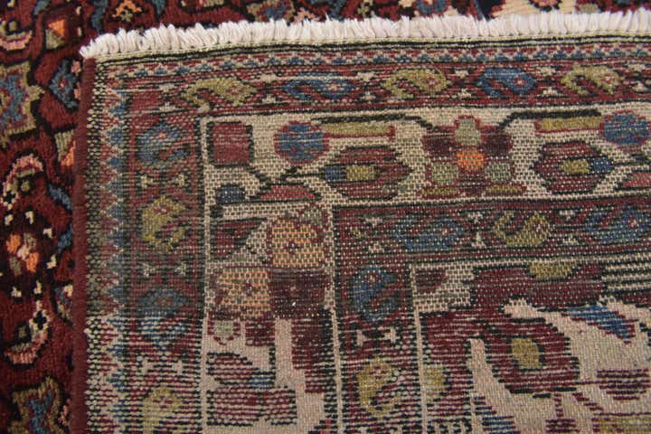 115cm x 310cm anudado a mano Hossainabad Alfombra Persa Lana Pasillera