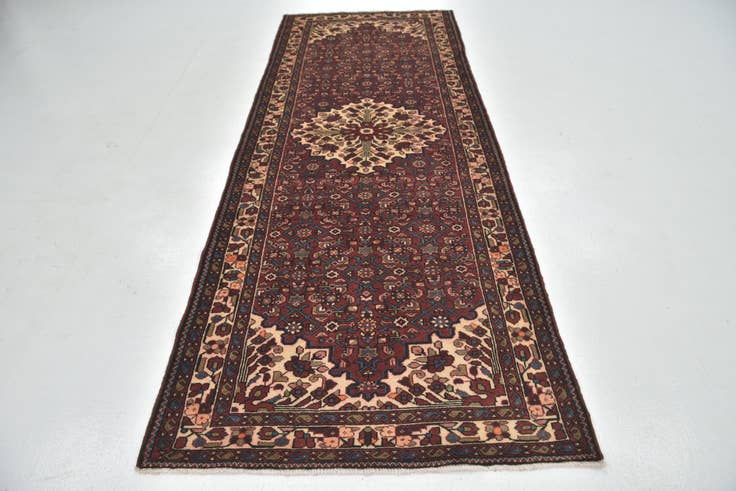 Detail image of 115cm x 310cm anudado a mano Hossainabad Alfombra Persa Lana Pasillera